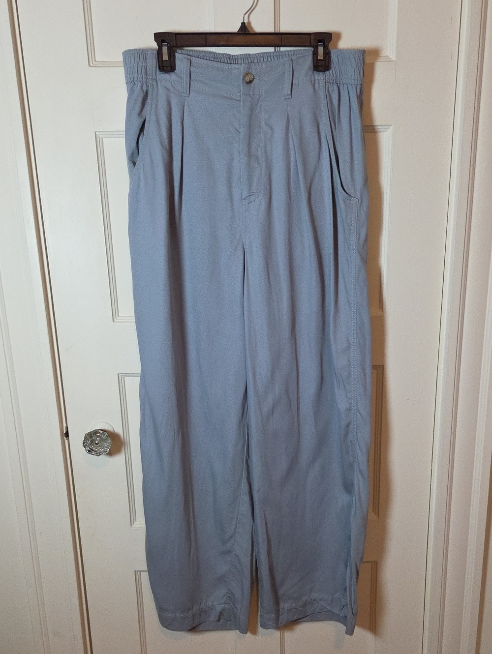 Madewell The Neale Straight-Leg Pant in Drapeweave In Blue/Green Size 14
